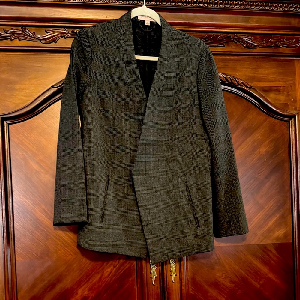 Philosophy Gray Plaid Blazer